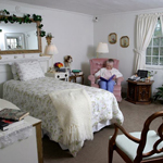 Bedroom furnished by resident